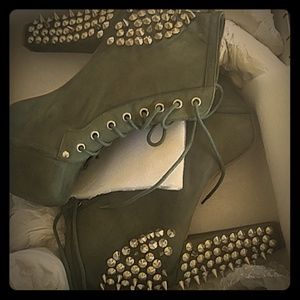 Jeffery Campbell studded high heels booties